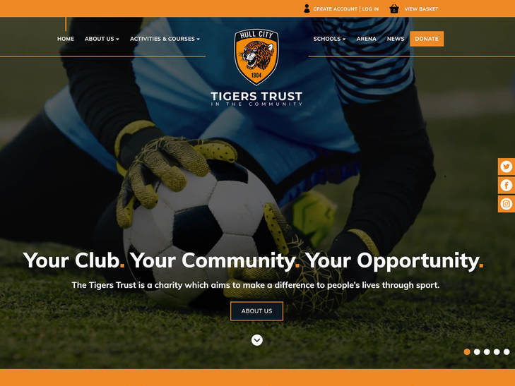 Tigers Trust - Created by it'seeze Web Design Essex