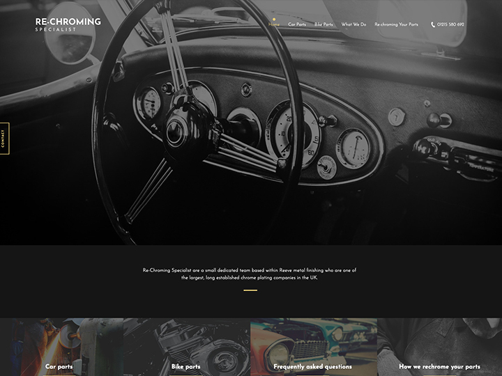 Re-chroming website created by it'seeze Website Design Colchester