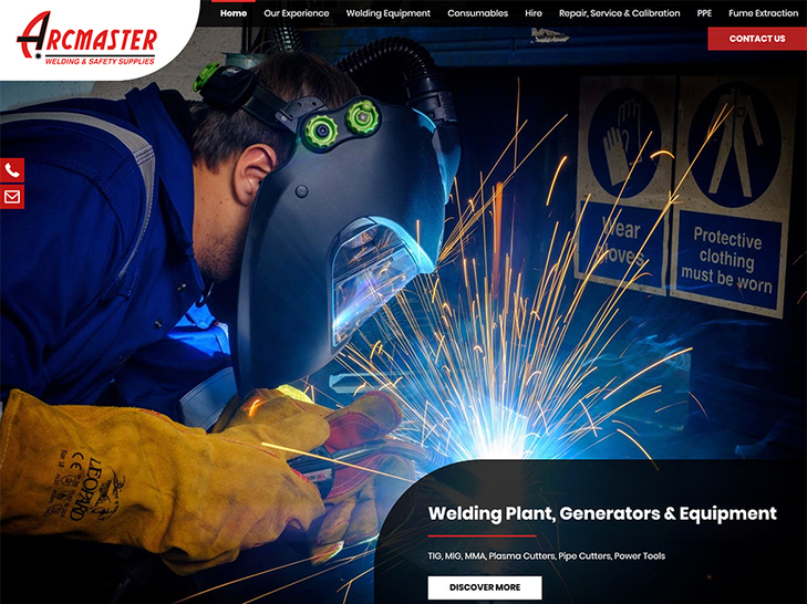 Arcmaster website created by it'seeze Web Design Essex