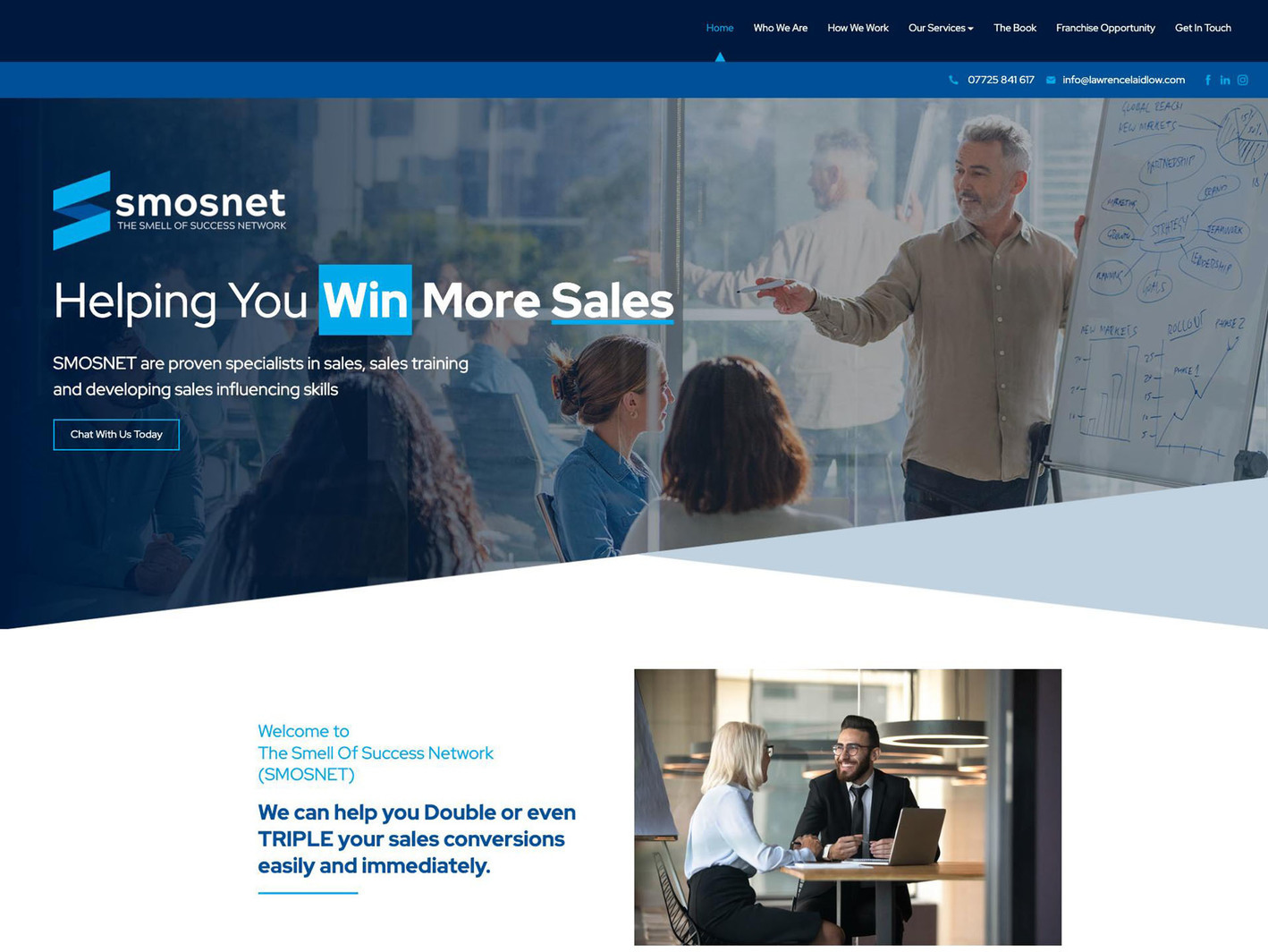 The SMOSNET website created by it'seeze Web Design Colchester