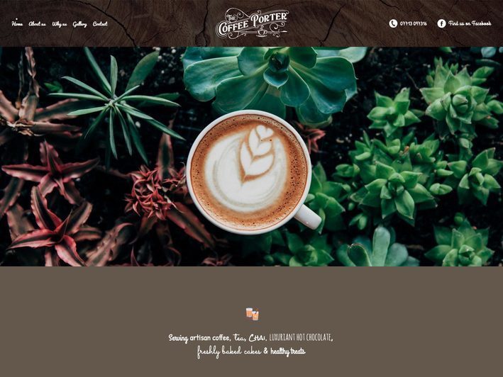 A coffee website design