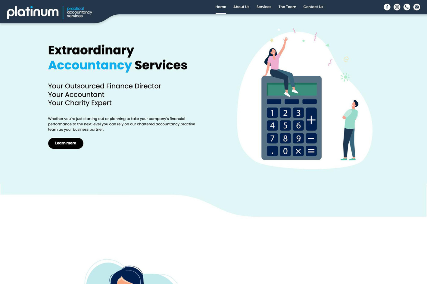 A website design for a company in Essex